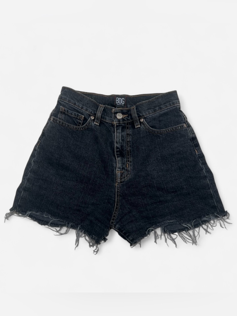 BDG Black High-Rise Cutoff Denim Shorts